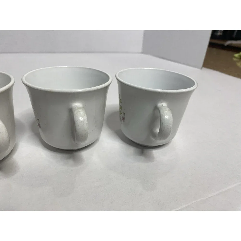 Corning Ware Corelle Spring Meadow Pattern Coffee/Tea Cups Set of 4